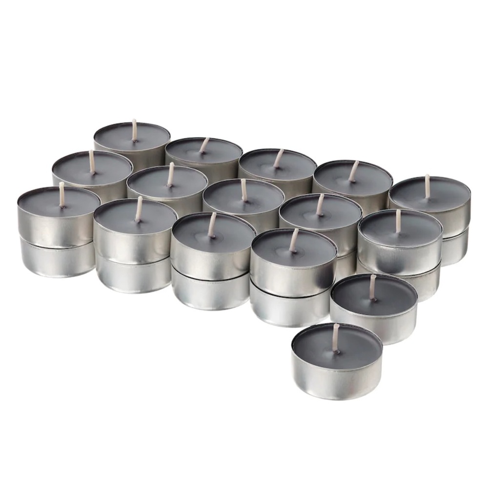 LÖVTRÄD Black rose & sandalwood tea light candles